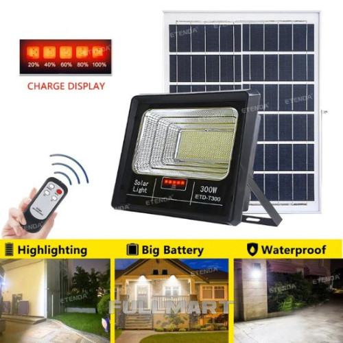 Светильник прожектор ETD T300 на солнечной батарее Solar Light 300 Вт